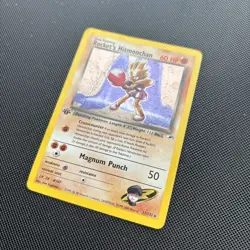Pokemon Card 1st Edition Gym Heroes Set Holo Rocket's Hitmonchan 11/132 WOTC - Image 3