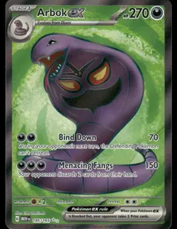 Pokemon Cards Arbok ex 185/165 151 Ultra Rare NM - Image 1