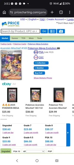Pokemon Cards Acerola's Mischief 183/132 Mega Evolution NM Pack Fresh 2017 - Image 3