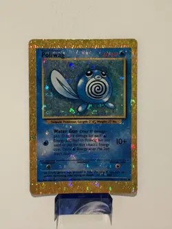 Poliwag 59/102 Base Set Vending Sticker Holo Prism Pokemon Card - Image 1
