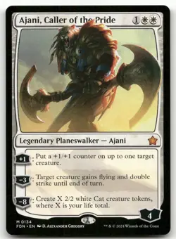 Ajani, Caller of the Pride #134 (NM) Foundations FDN Magic MTG - Image 1