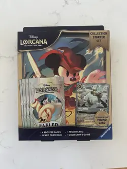 Disney Lorcana Fabled Collection Starter Set Tinker Bell Promo + 4 Packs Sealed - Image 1