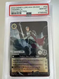 2024 Disney Lorcana EN D23 Cinderella Collection #02 PSA 10 GEM MT - Image 1