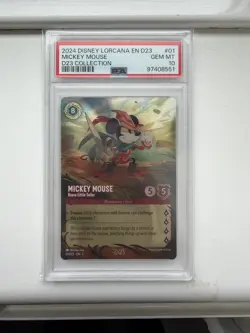 Disney Lorcana Mickey Mouse Brave Little Tailor D23 Collection PSA 10 Gem Mint - Image 1