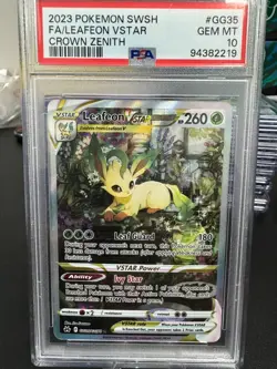 2023 Pokemon SWSH FA/Leafeon VSTAR Crown Zenith #GG35 PSA 10 Gem Mint - Image 1