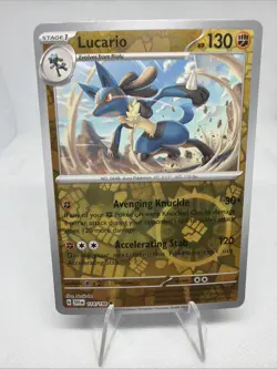 Lucario - 114/198 Scarlet & Violet Reverse Holo Uncommon Pokemon - NM/MINT - Image 1