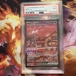 2023 POKEMON SVP EN-SV BLACK STAR PROMO 151 ULTRA-PREM COLL #053 MEW EX PSA 9 - Image 1