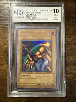 Yu-Gi-Oh TCG: 2002 Right Arm of the Forbidden One LOB-122 Ultra Rare BCCG 10 - Image 1