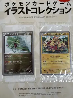 Pokemon Illustration Book 2014 w/ Sealed Rayquaza & Cosplay Pikachu Promo Japan - Image 2