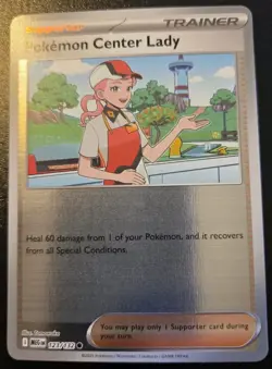 Pokemon Center Lady 123/132 Reverse Holo Common Mega Evolution Pokemon TCG - Image 1