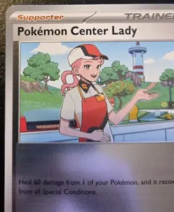 Pokemon Center Lady 123/132 Reverse Holo Common Mega Evolution Pokemon TCG - Image 2