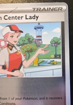 Pokemon Center Lady 123/132 Reverse Holo Common Mega Evolution Pokemon TCG - Image 3