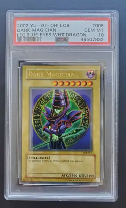 2002 YU-GI-OH! Legend Of Blue Eyes DARK MAGICIAN LOB #005 PSA 10 GEM MINT 🔥 - Image 1