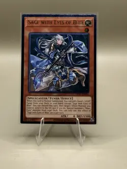 YuGiOh x3 SAGE WITH EYES OF BLUE Ultimate Rare OP27-EN001 - Image 4
