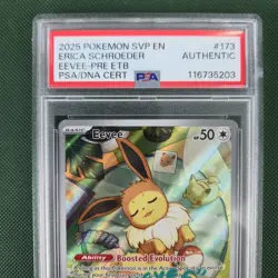 POKEMON CENTER STAMPED PSA Erica Schroeder Autograph Eevee SVP 173 Promo Card - Image 4