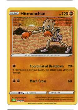 Epic Hitmonchan Pokemon Card Holo Foil Rare Mint - Image 1