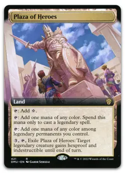 Plaza of Heroes (Extended Art) #421 (NM) Dominaria United DMU Magic MTG - Image 1