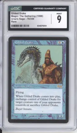 Magic the Gathering MTG Gilded Drake Urza's Saga Rare #76 CGC 9 Mint - Image 1