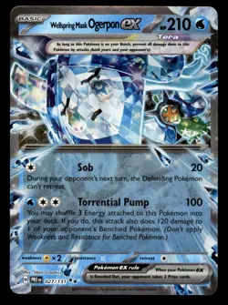 Wellspring Mask Ogerpon ex 027/131 PRE Prismatic Evolutions Pokemon Near Mint - Image 1