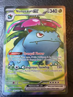 Pokemon TCG Venusaur ex #182/165 SV: Scarlet & Violet 151 Ultra Rare Holo - Image 1