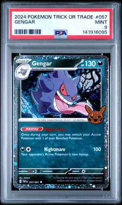2024 POKEMON TRICK OR TRADE #057 GENGAR PSA 9 - Image 1