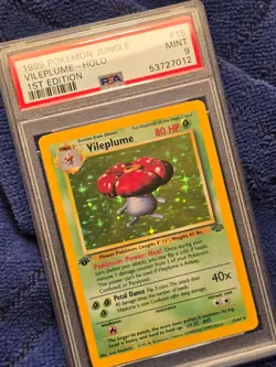 1999 Pokemon Jungle #15 Vileplume Holo 1st Edition Mint PSA 9 - Image 3
