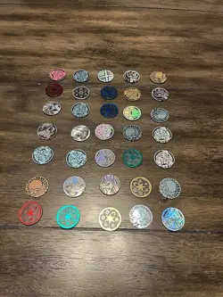 35 Pokemon TCG Plastic Coins - Image 1