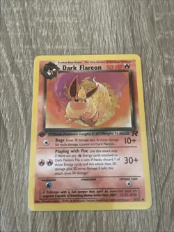 Dark Flareon - 35/82 - Pokemon Team Rocket Non Holo 1st Edition Card - MP - Image 1