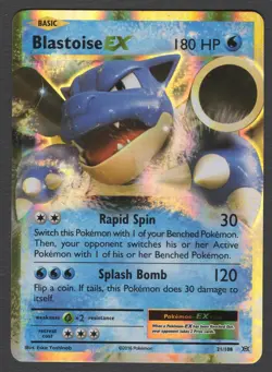 Blastoise Ex 21/108 Holo NM Pokemon Card HQ Scan - Image 1