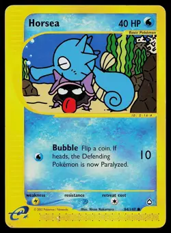 Pokemon Card Aquapolis Horsea 84/147 Common - Image 1