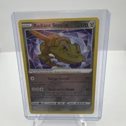 Radiant Steelix 124/196 Pokemon Card - SWSH11: Lost Origin - NM - Image 1