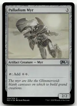 Palladium Myr #234 (Foil) (NM) Core Set 2021 M21 Magic MTG - Image 1