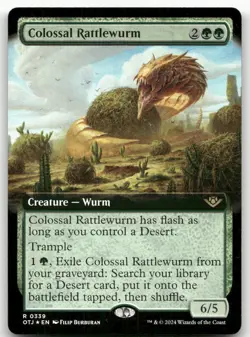 Colossal Rattlewurm (Extended Art) #339 (Foil) NM Thunder Junction OTJ Magic MTG - Image 1
