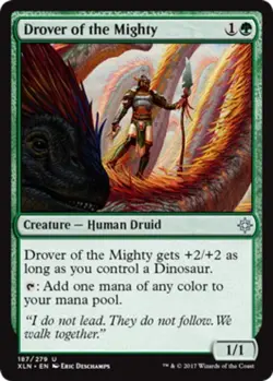 Moderate Play, English MTG Foil Drover of the Mighty - Foil Ixalan Magic the Gat - Image 1