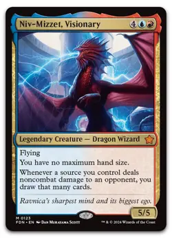 Niv-Mizzet, Visionary #123 (NM) Foundations FDN Magic MTG - Image 1