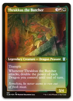 Thrakkus the Butcher (Foil Etched) #551 (NM) Baldur's Gate CLB Magic MTG - Image 1