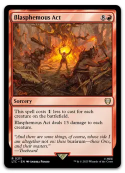 Blasphemous Act #211 (NM) Lord of the Rings LTC Magic MTG - Image 1
