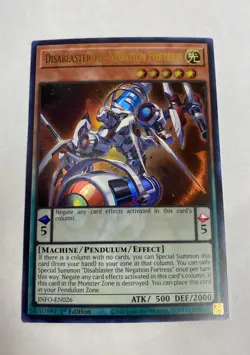 Yugioh - Disablaster the Negation Fortress INFO-EN026 1st Edition ULTRA MM X1 - Image 1