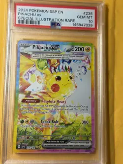 POKEMON PIKACHU 238/191 SSP SURGING SPARKS SPECIAL ILLUSTRATION RARE EX PSA 10 - Image 1