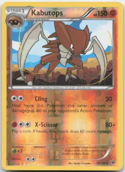 Kabutops 39/124 Reverse Holo XY - Fates Collide Pokemon Card NM - Image 1