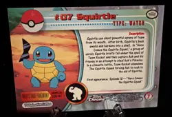 2000 Pokemon Topps Chrome: Squirtle #07 - NM - Image 2