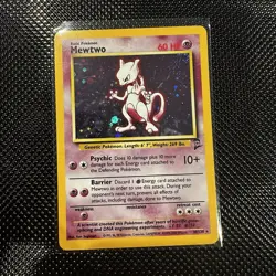 Pokemon Mewtwo 10/102 Base Set Holo Rare 1999-2000 Wizards Copyright 60 HP - Image 1