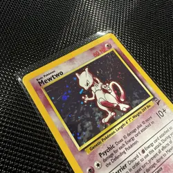 Pokemon Mewtwo 10/102 Base Set Holo Rare 1999-2000 Wizards Copyright 60 HP - Image 2