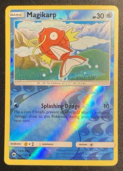 Magikarp Reverse Holo Common 32/147 Pokemon TCG Sun & Moon Burning Shadows NM - Image 1