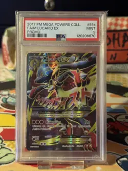 M Lucario EX Pokemon Furious Fists Mega Powers Promos 55a/111 PSA 9 - Image 1