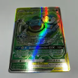 Pokemon TCG Blastoise Piplup GX Cosmic Eclipse Card 215/236 NM Full Art Rare - Image 4