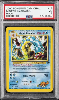 2000 POKEMON GYM CHALLENGE HOLO #13 MISTY'S GYARADOS PSA 3 - Image 1