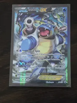 Pokemon TCG Card - Blastoise EX XY122 Black Star Promo Full Art XY Holo Rare - Image 1
