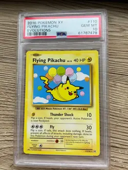 2016 Pokemon XY Evolutions 110/108 Flying Pikachu PSA 10 Gem Mint - Secret Rare - Image 1