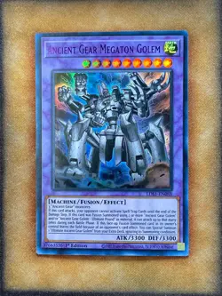 Yugioh Ancient Gear Megaton Golem LDS1-EN088 Ultra Rare 1st Ed PURPLE LP - Image 1